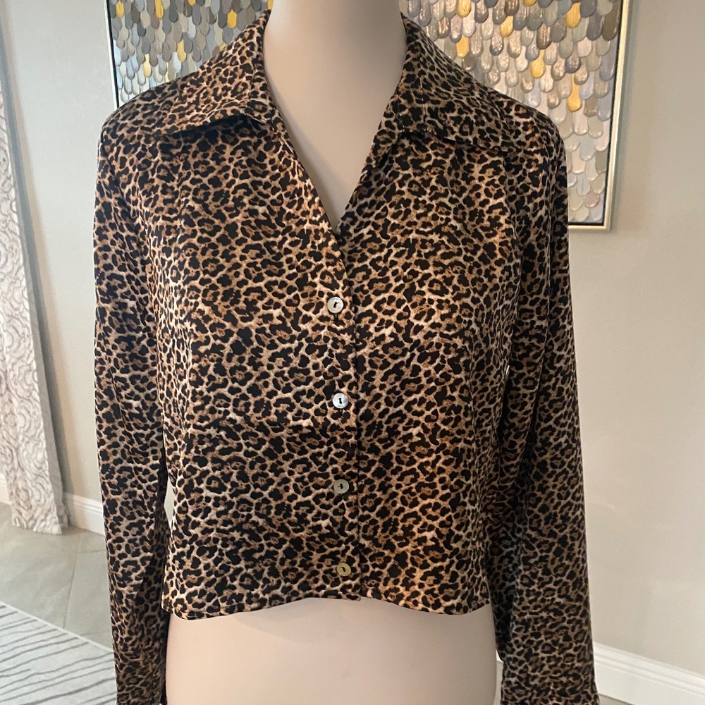 Rachel Zoe Leopard Print Blouse